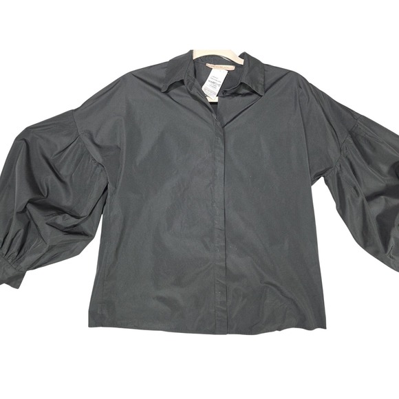 Penny Black Tops - Black Blouson Sleeve Blouse Sculptural Volume Business‎ Core Size 4 Pennyblack
